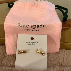 Kate Spade Rose Gold Bow Earrings NWT